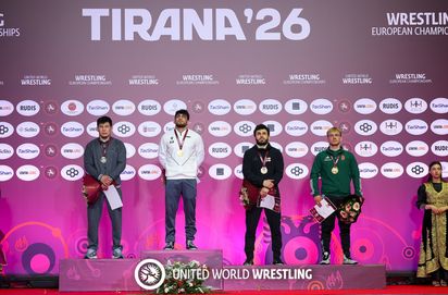 Адлет Тюлюбаев – серебряный призер чемпионата Европы по греко-римской борьбе